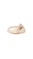 Zoe Chicco 14k Gold Trillion Signet Pinky Ring