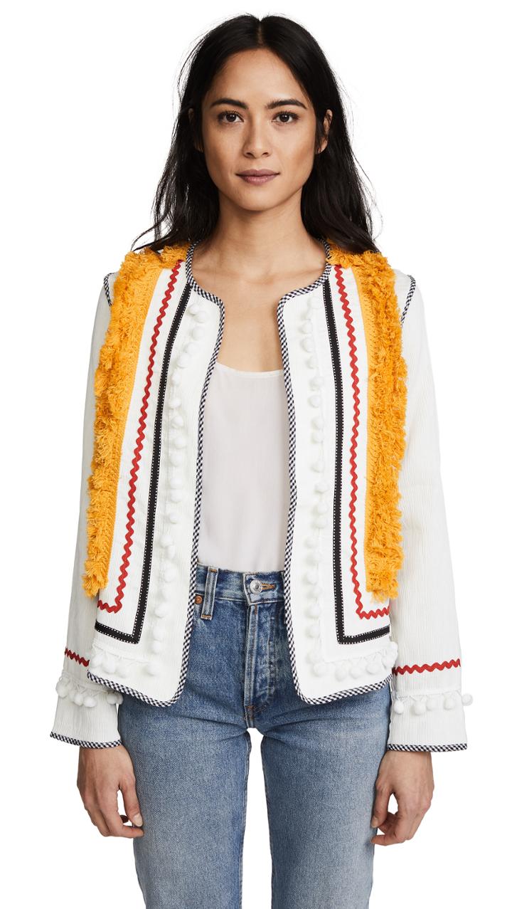 English Factory Jacket With Fringe Trim