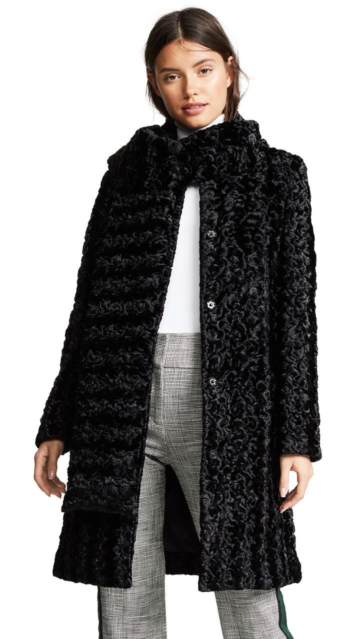 Paskal Faux Fur Coat With Scarf