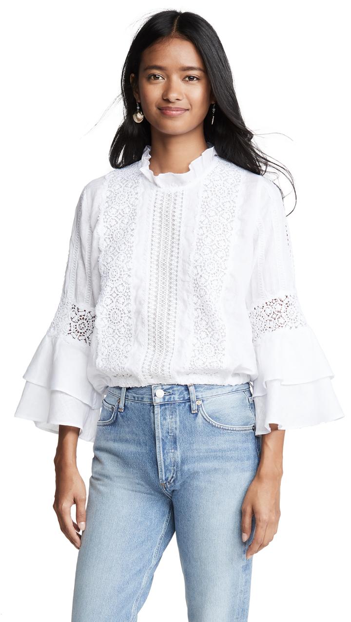 Temptation Positano Bell Sleeve Linen Top