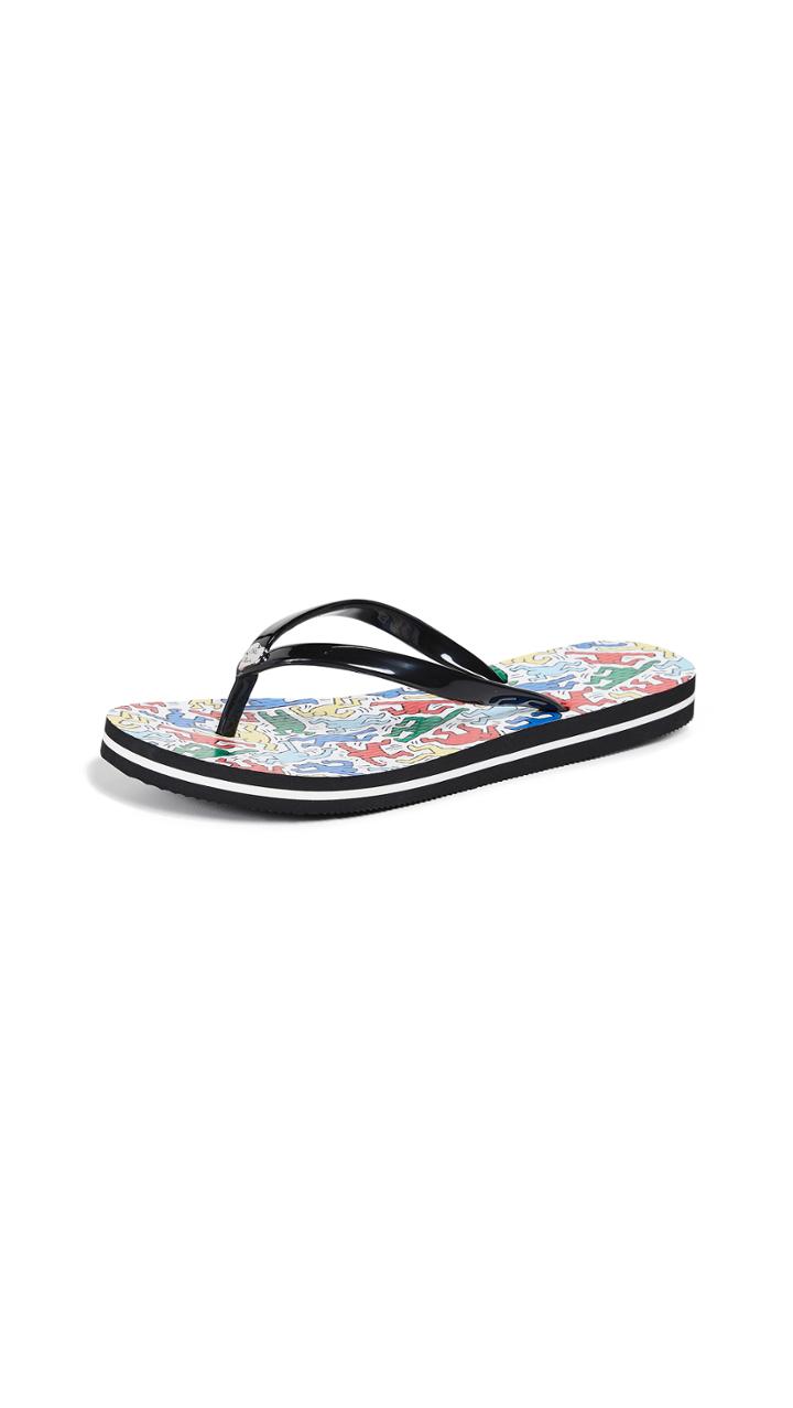 Alice Olivia X Keith Haring Eva 42 Flip Flops