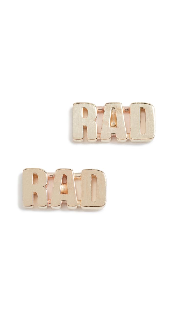 Established 14k Gold Rad Stud Earrings