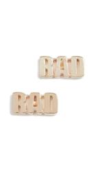 Established 14k Gold Rad Stud Earrings