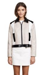 Courreges Short Zipped Tricolor Jacket