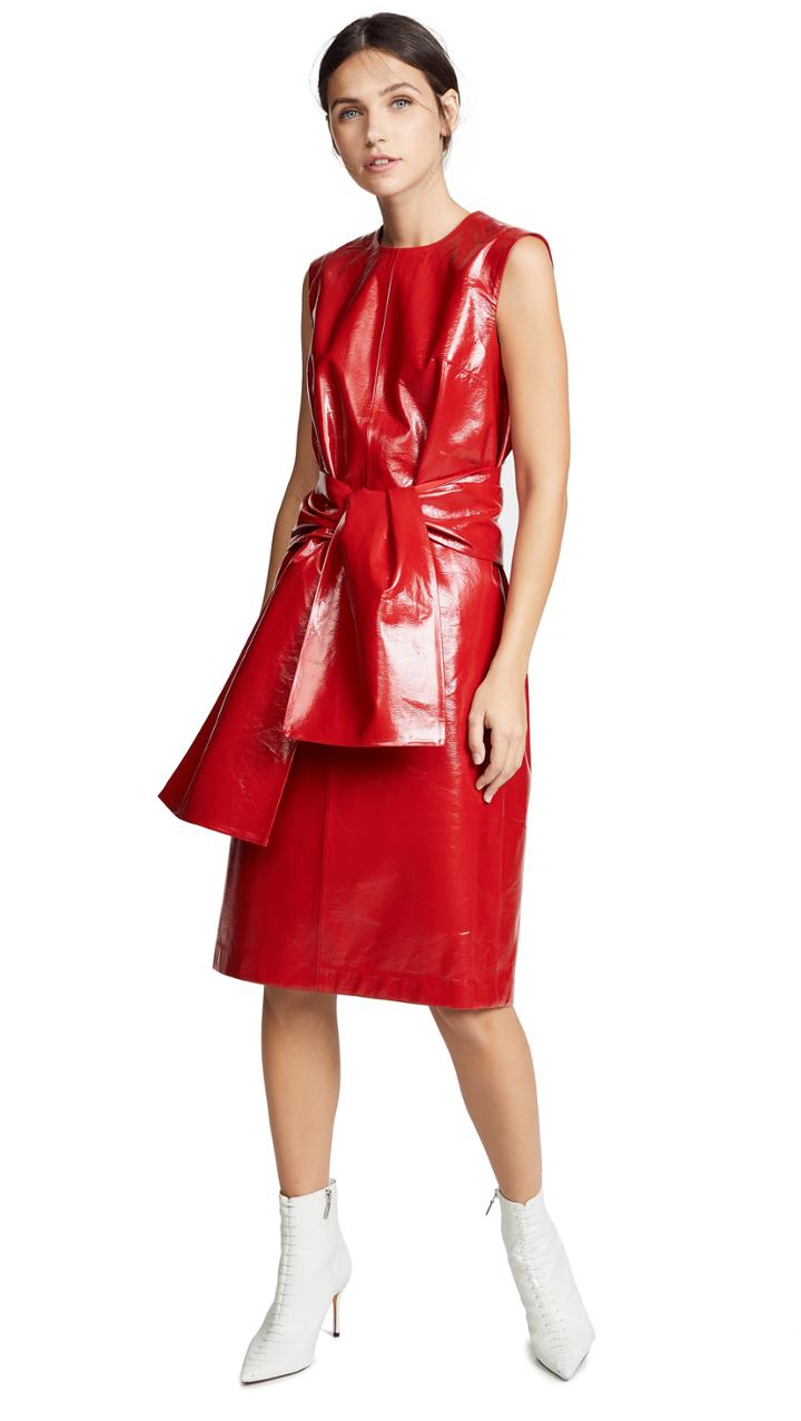Msgm Faux Leather Dress