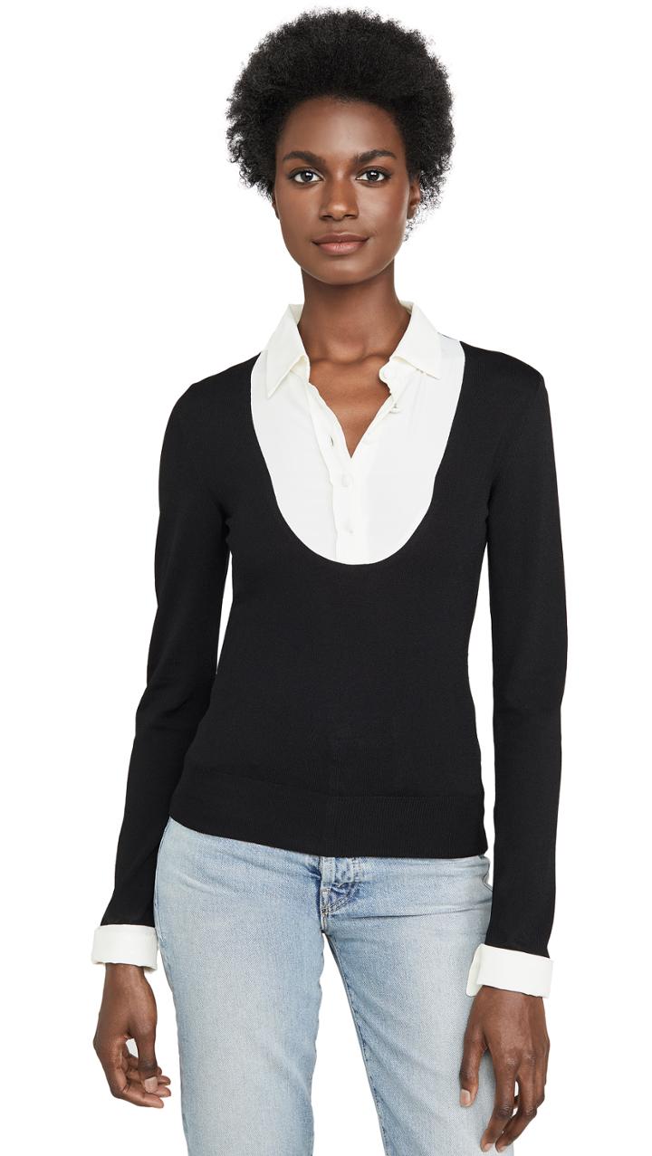 Boutique Moschino Collar Detail Sweater