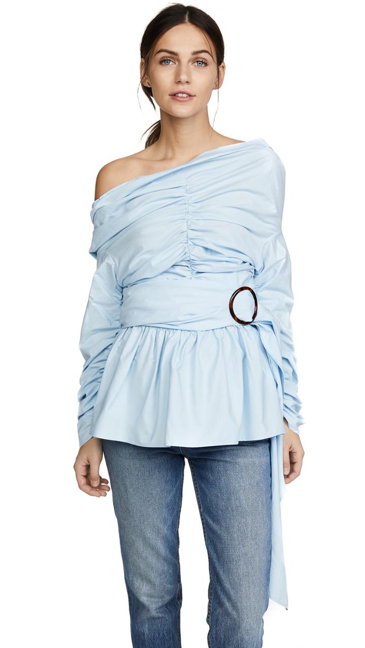 Isa Arfen Ruched Sash Top