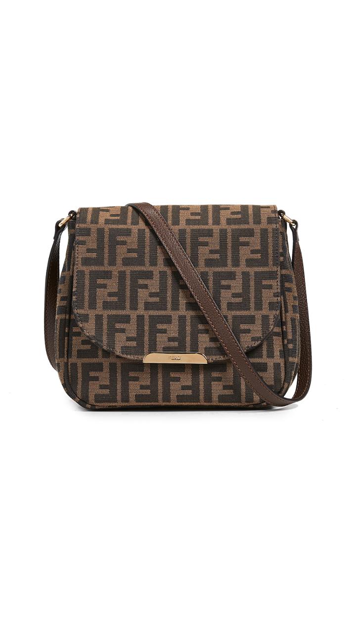 What Goes Around Comes Around Fendi Brown Zucca Shoulder Bag