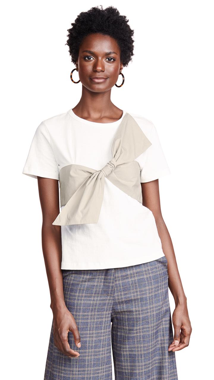 J O A Tie Front Tee