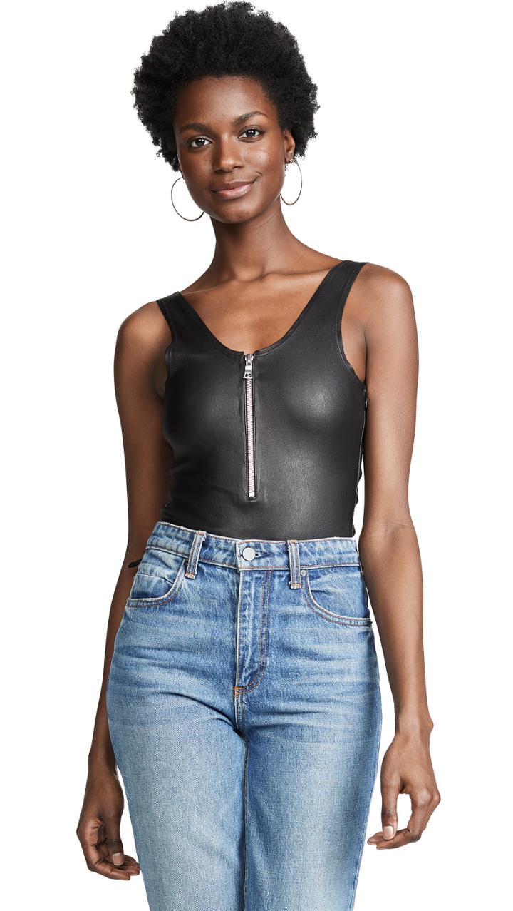 Sprwmn Bodysuit With Front Zip