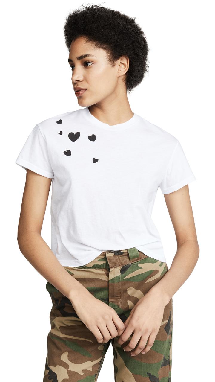 Monrow Heart Cluster Vintage Crew Tee