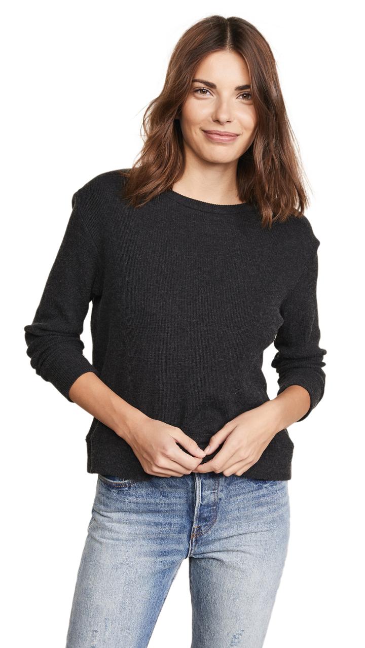 Enza Costa Cashmere Thermal Sweatshirt