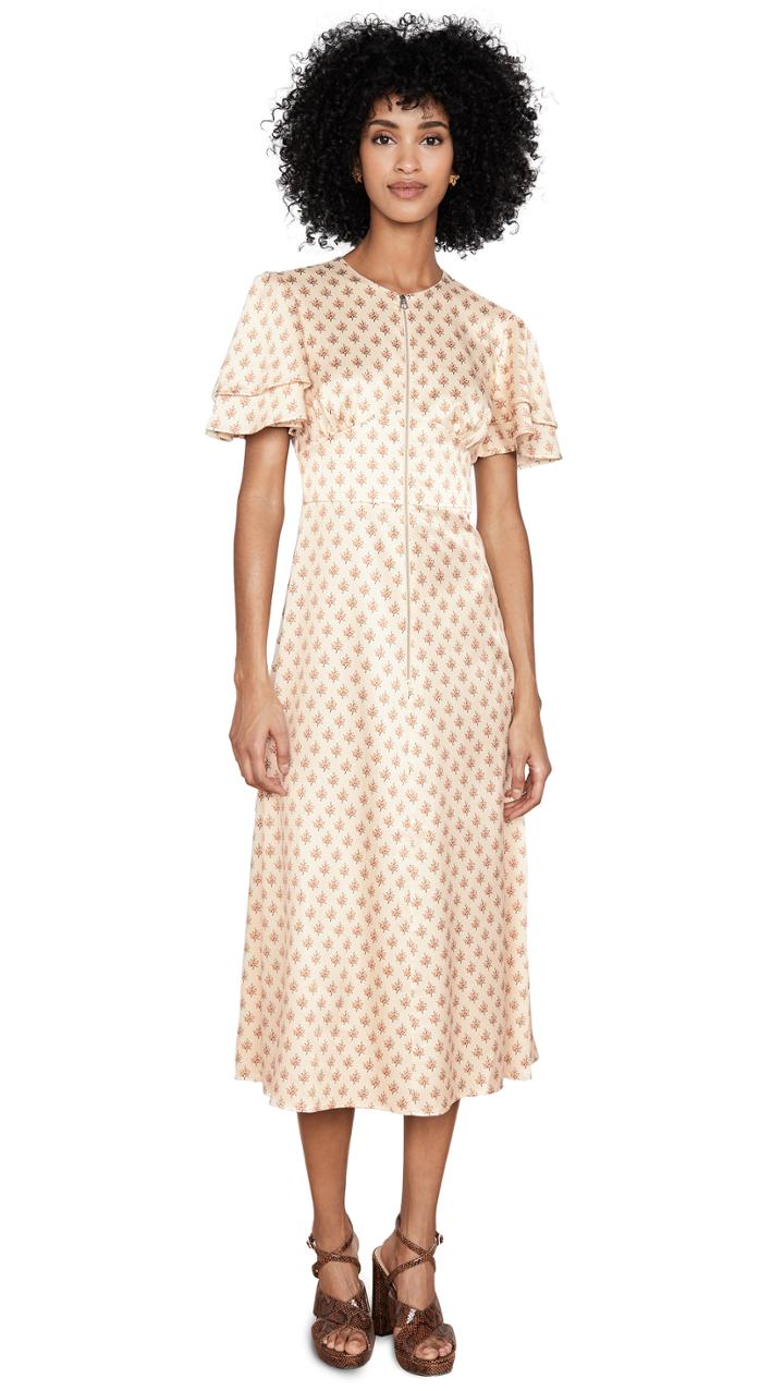 Alexa Chung Zip Detail Long Dress