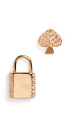 Kate Spade New York Pave Asymmetrical Lock Studs