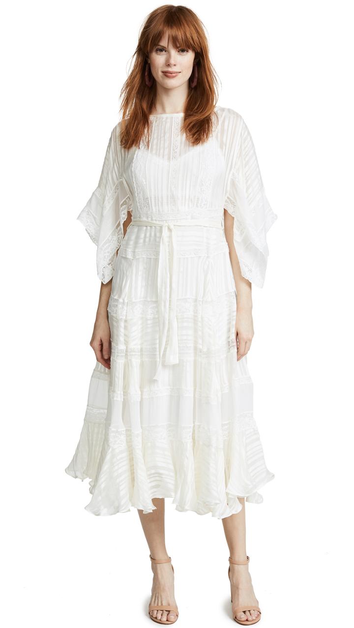Zimmermann White Wave Veil Dress