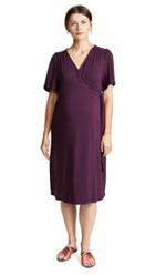 Ingrid Isabel Flutter Sleeve Knit Maternity Wrap Dress