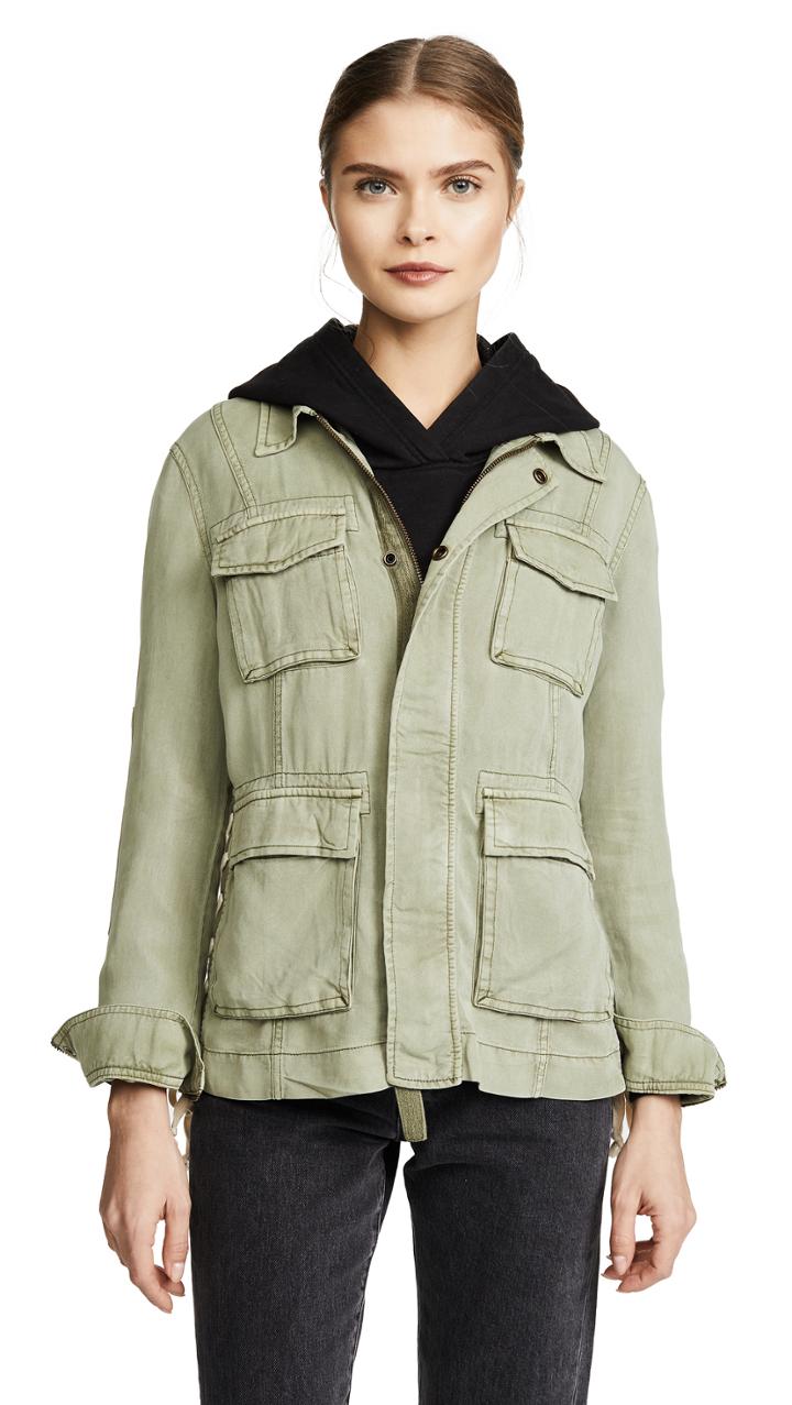 Pam Gela Lace Up Field Jacket