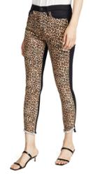 Alice Olivia Jeans Good High Rise Skinny Jeans With Leopard Print