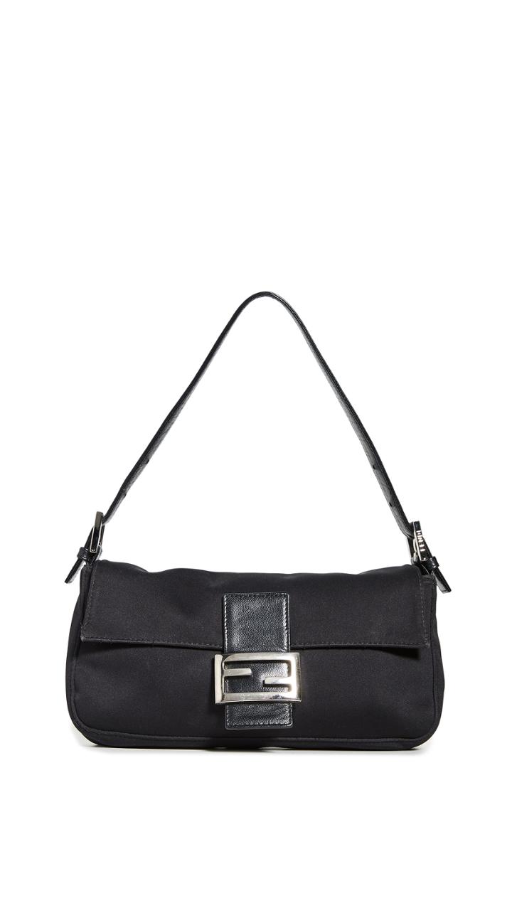 What Goes Around Comes Around Fendi Black Neoprene Baguette