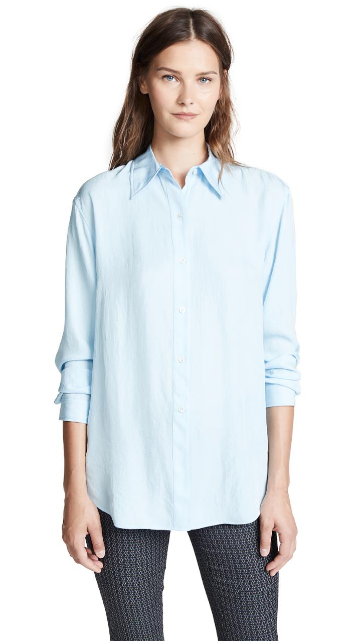 Theory Weekender Button Down Blouse