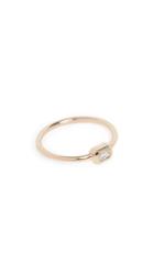 Zoe Chicco 14k Gold Bezel Set White Emerald Ring