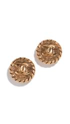 What Goes Around Comes Around Chanel Gold Sunburst Earrings