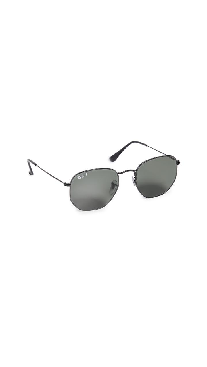 Ray Ban Rb3548n Polarized Hexagonal Sunglasses