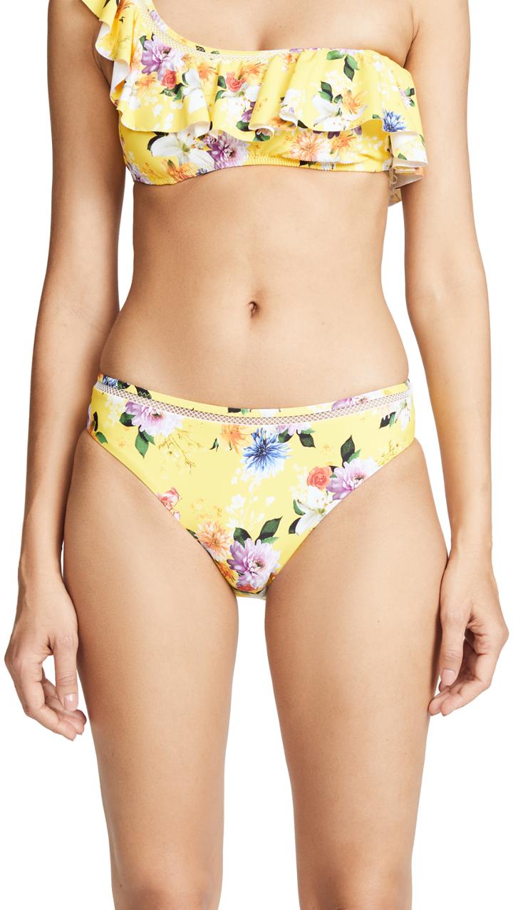 Nanette Lepore Monaco Bouquet One Shoulder Bikini Top