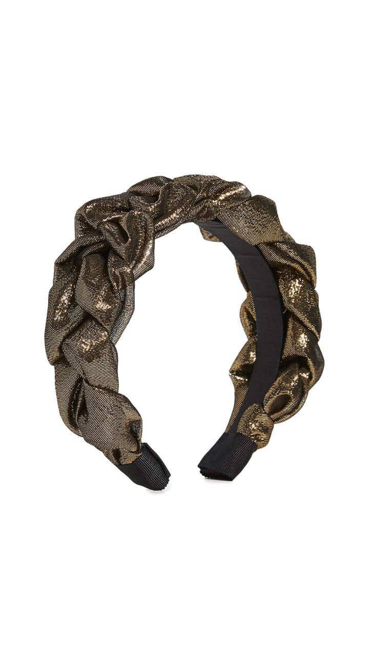 Jennifer Behr Lorelei Headband In Lame