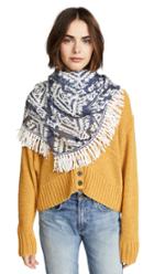 Tory Burch Tapestry Geometric Oblong Scarf