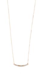 Adina Reyter 14k Small Diamond Stripe Curve Necklace