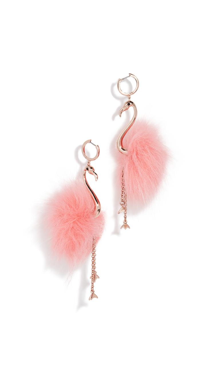Kate Spade New York By The Pool Flamingo Statement Earrings