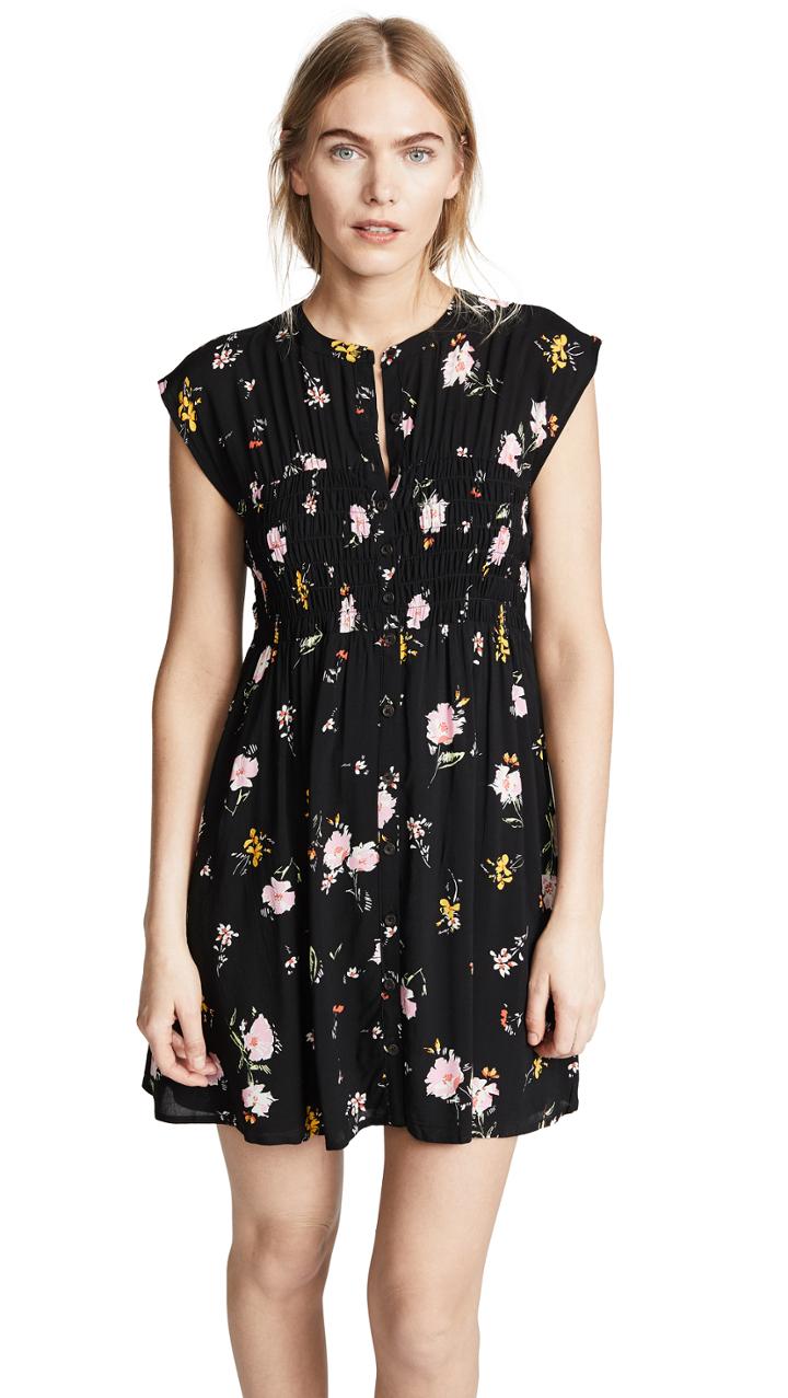 Free People Greatest Day Smocked Mini Dress