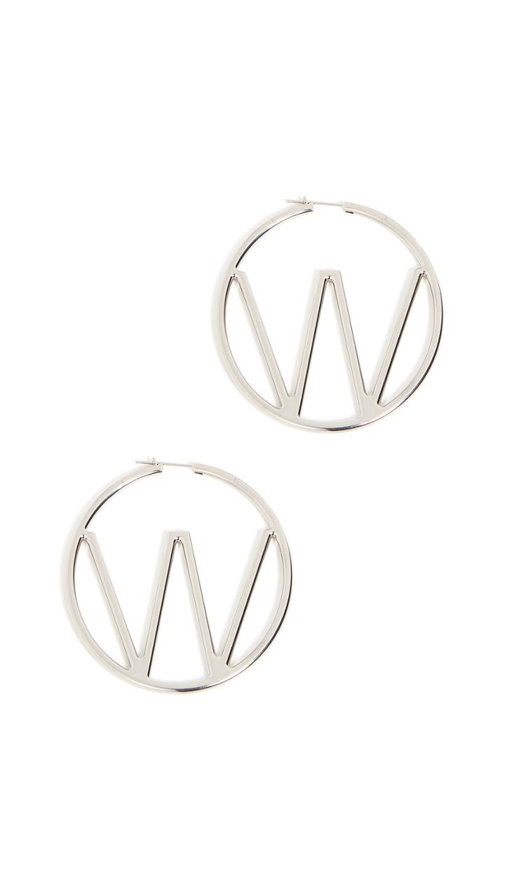Off White W Earring
