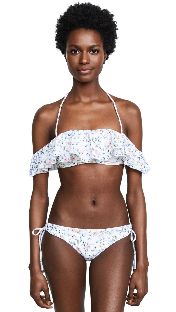 Shoshanna Botanical Garden Bandeau Bikini Top