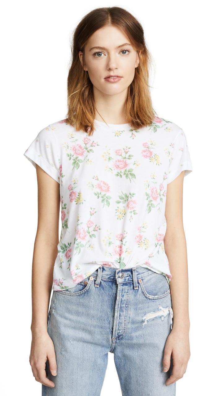 Wildfox Patchwork Floral Tee