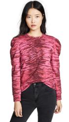 Pam Gela Tiger Puff Sleeve Sweatshirt