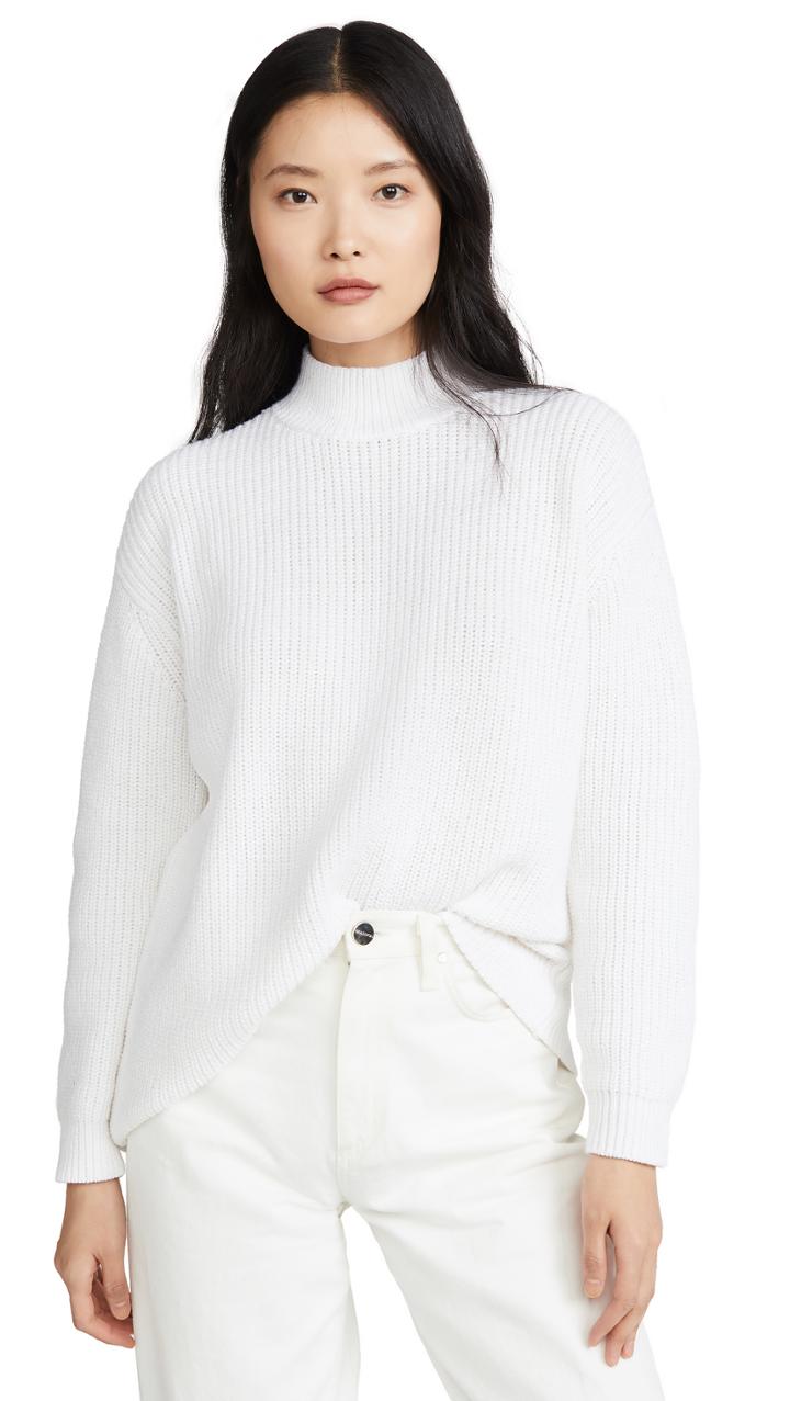 Alice Olivia Sarah Open Back Boxy Turtleneck