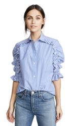 Amelia Toro Ruffle Sleeve Blouse