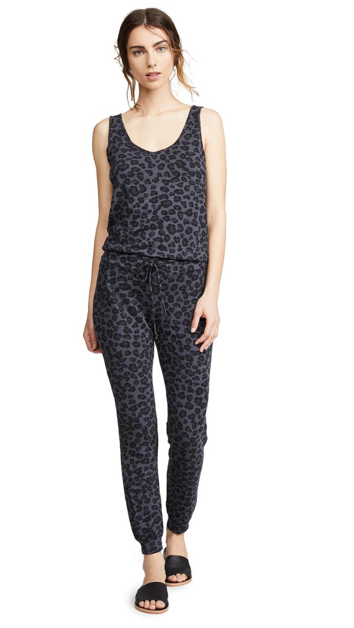 Monrow Leopard Tank Jumpsuit