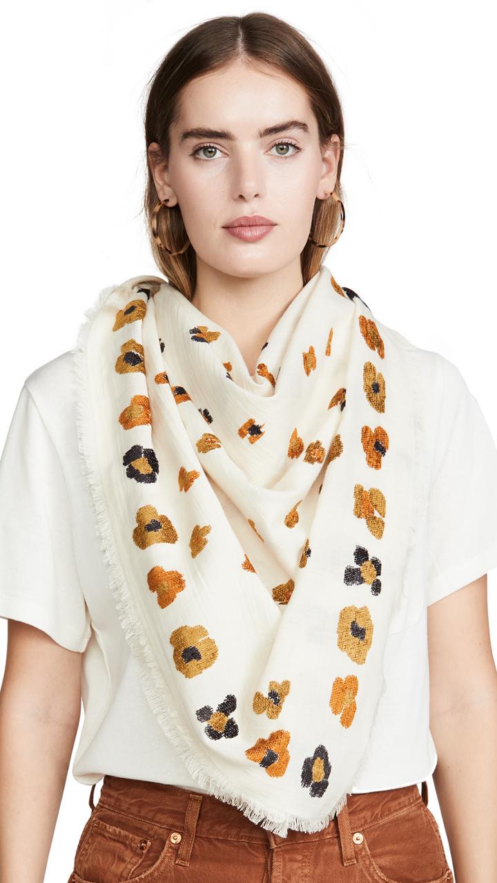 Madewell Leopard Dot Jacquard Scarf