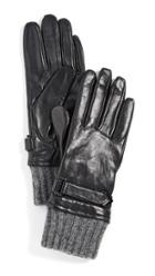Mackage Fia Leather Gloves With Ribbed Cuff