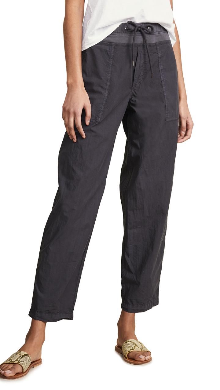 James Perse Mixed Media Poplin Pants