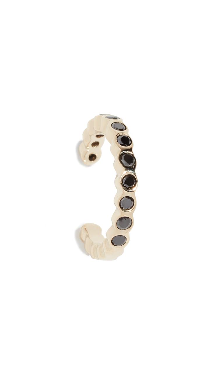 Zoe Chicco 14k Bezel Black Diamond Ear Cuff