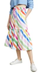 Mira Mikati Diagonal Stripe Midi Skirt