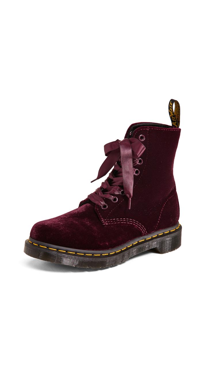 Dr Martens 1460 Pascal Velvet 8 Eye Boots