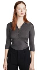 Jonathan Simkhai Metallic Rib Henley Tee