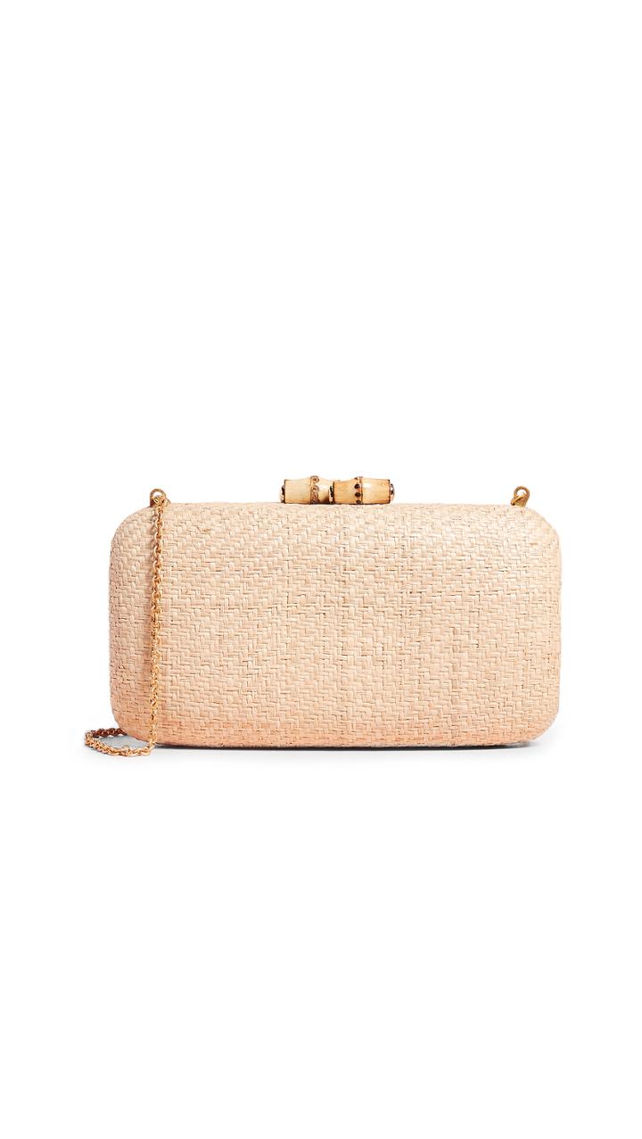 Kayu James Straw Clutch