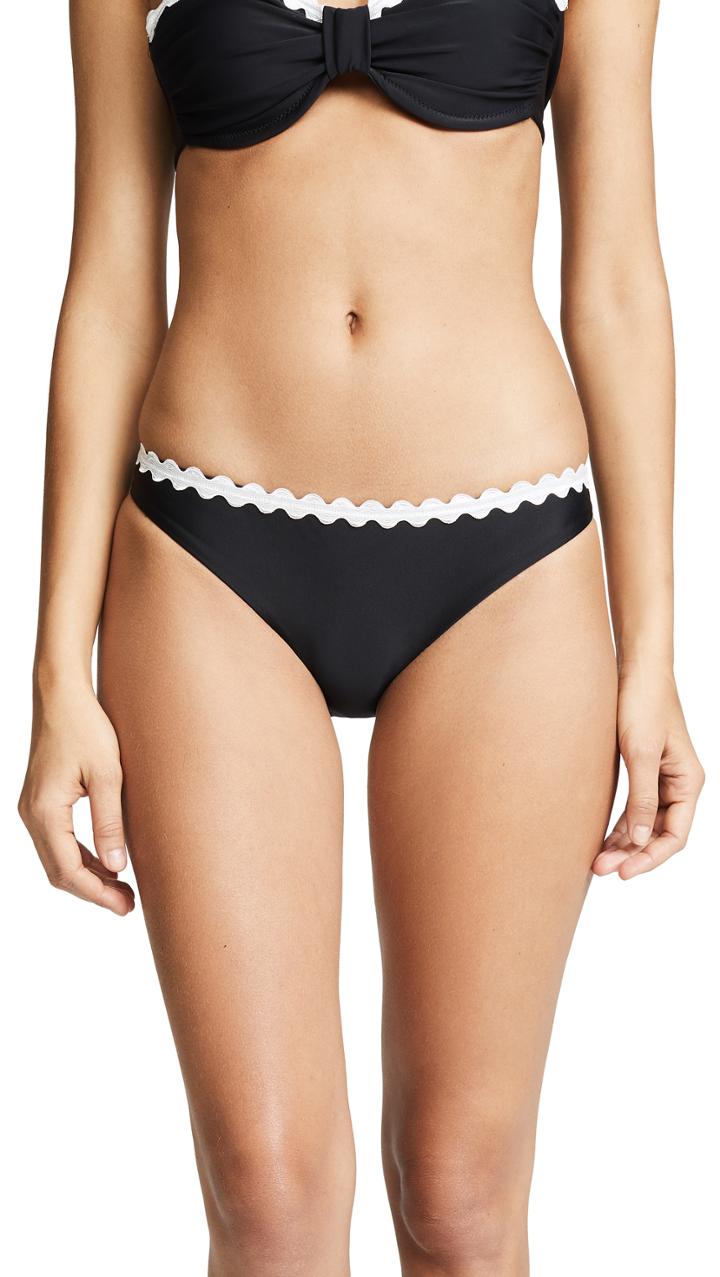 Shoshanna Solid Black Scallop Classic Bottoms