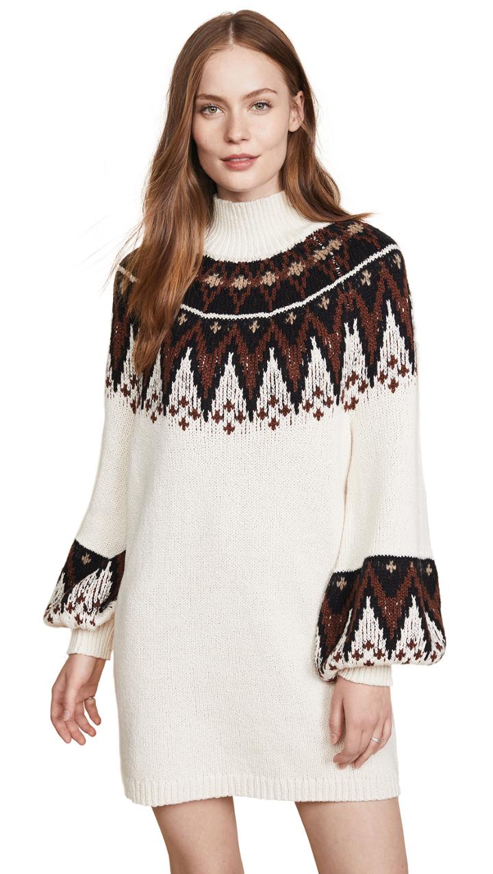 Free People Scotland Sweater Mini Dress